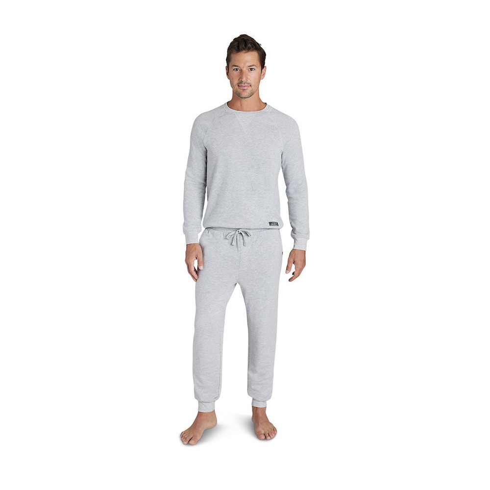 Mens Eddie Bauer 2 piece crewneck sweatshirt and jogger pants pajama set, new